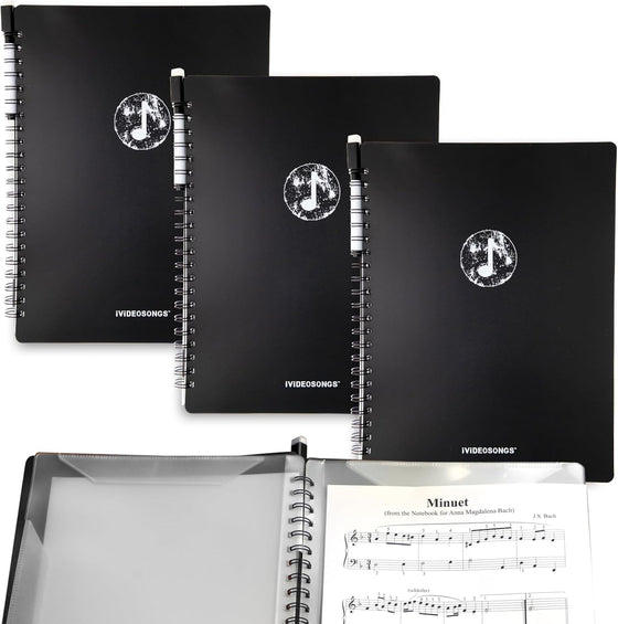 iVideosongs Sheet Music Folder for 40 Pages of Staff Music