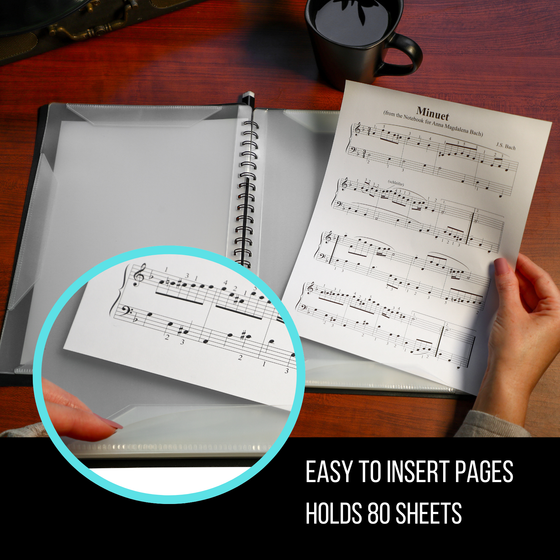 iVideosongs Sheet Music Folder for 40 Pages of Staff Music