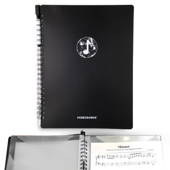 iVideosongs Sheet Music Folder for 40 Pages of Staff Music