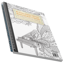  Blank Sheet Music Composition Manuscript Notebook (Piano Mandala)