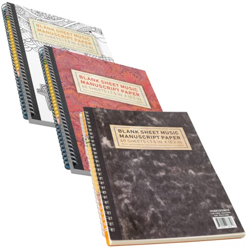 iVideosongs Blank Sheet Music Composition Manuscript Notebook (3-Pack Bundle)