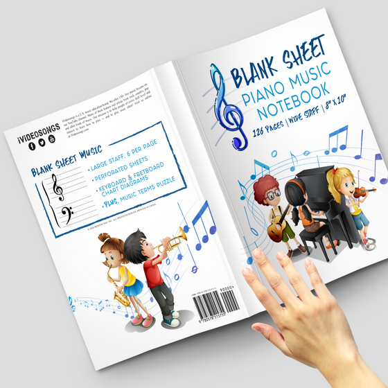Kid's Wide Staff Blank Piano Sheet Music ("Kid's Jam" Cover)