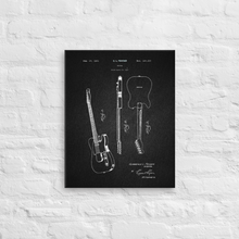  iVideosongs Fender Electric Guitar Patent Drawing Canvas Wall Art